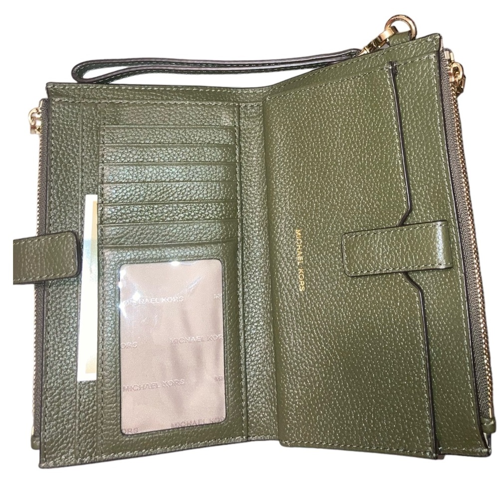 Traded* Like New! Michael Kors Olive Green Wristlet - Picture 3 of 6